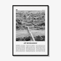 Ait Benhaddou Print Black and White, Ait Benhaddou Wall Art, Aït Benhaddou Poster, Aït Benhaddou Photo, Aït Benhaddou Map, Morocco