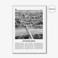 Ait Benhaddou Print Black and White, Ait Benhaddou Wall Art, Aït Benhaddou Poster, Aït Benhaddou Photo, Aït Benhaddou Map, Morocco