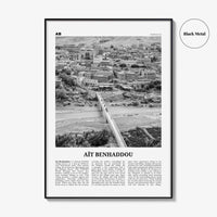 Ait Benhaddou Print Black and White, Ait Benhaddou Wall Art, Aït Benhaddou Poster, Aït Benhaddou Photo, Aït Benhaddou Map, Morocco