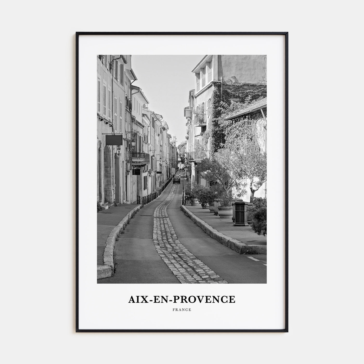 Aix-en-Provence Portrait B&W No 2 Poster