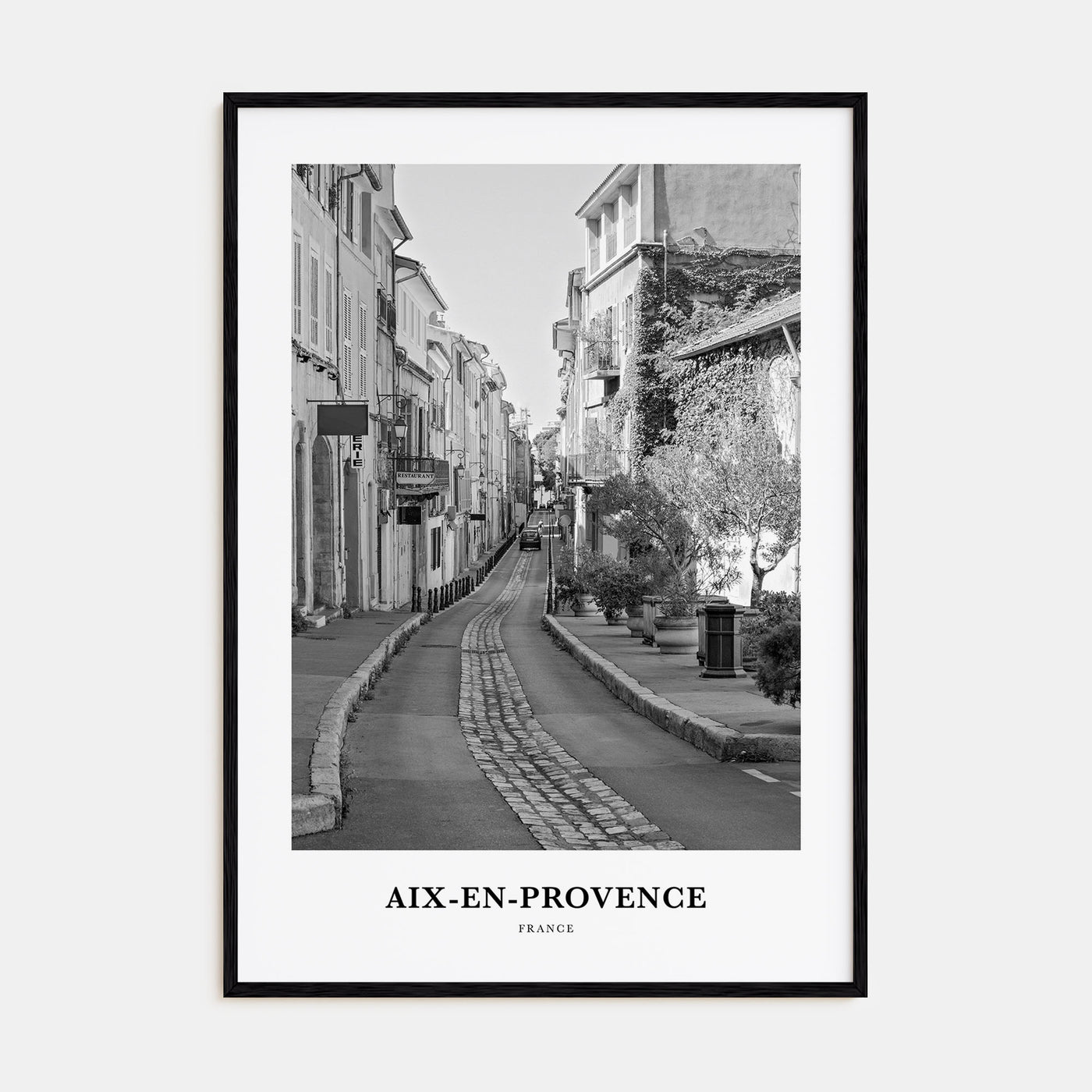Aix-en-Provence Portrait B&W No 2 Poster