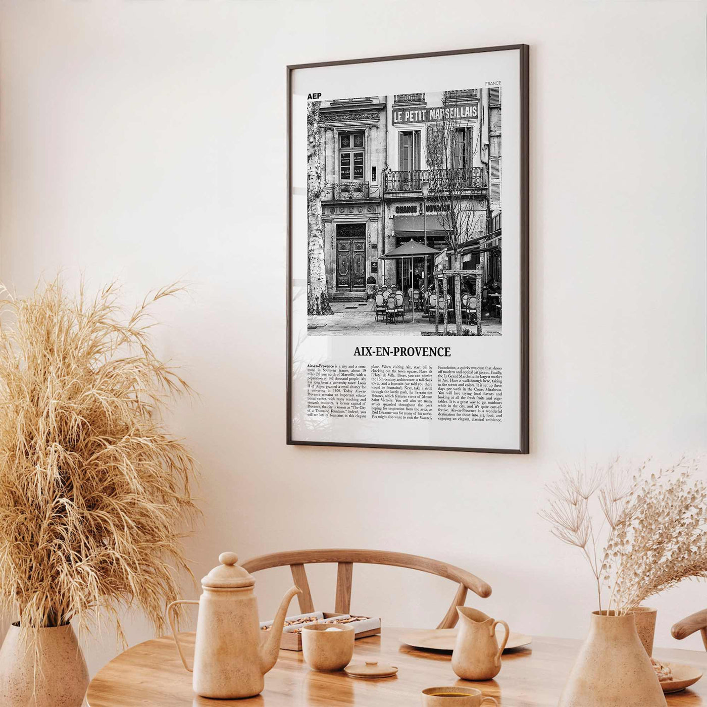 Aix En Provence Print Black and White No 1, Aix-en-Provence Wall Art, Aix-en-Provence Poster, Aix-en-Provence Photo, France, Côte d'Azur