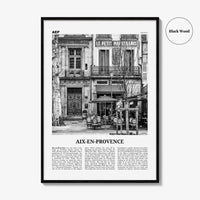 Aix En Provence Print Black and White No 1, Aix-en-Provence Wall Art, Aix-en-Provence Poster, Aix-en-Provence Photo, France, Côte d'Azur
