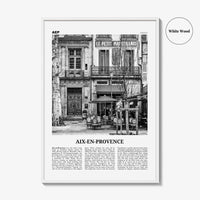 Aix En Provence Print Black and White No 1, Aix-en-Provence Wall Art, Aix-en-Provence Poster, Aix-en-Provence Photo, France, Côte d'Azur