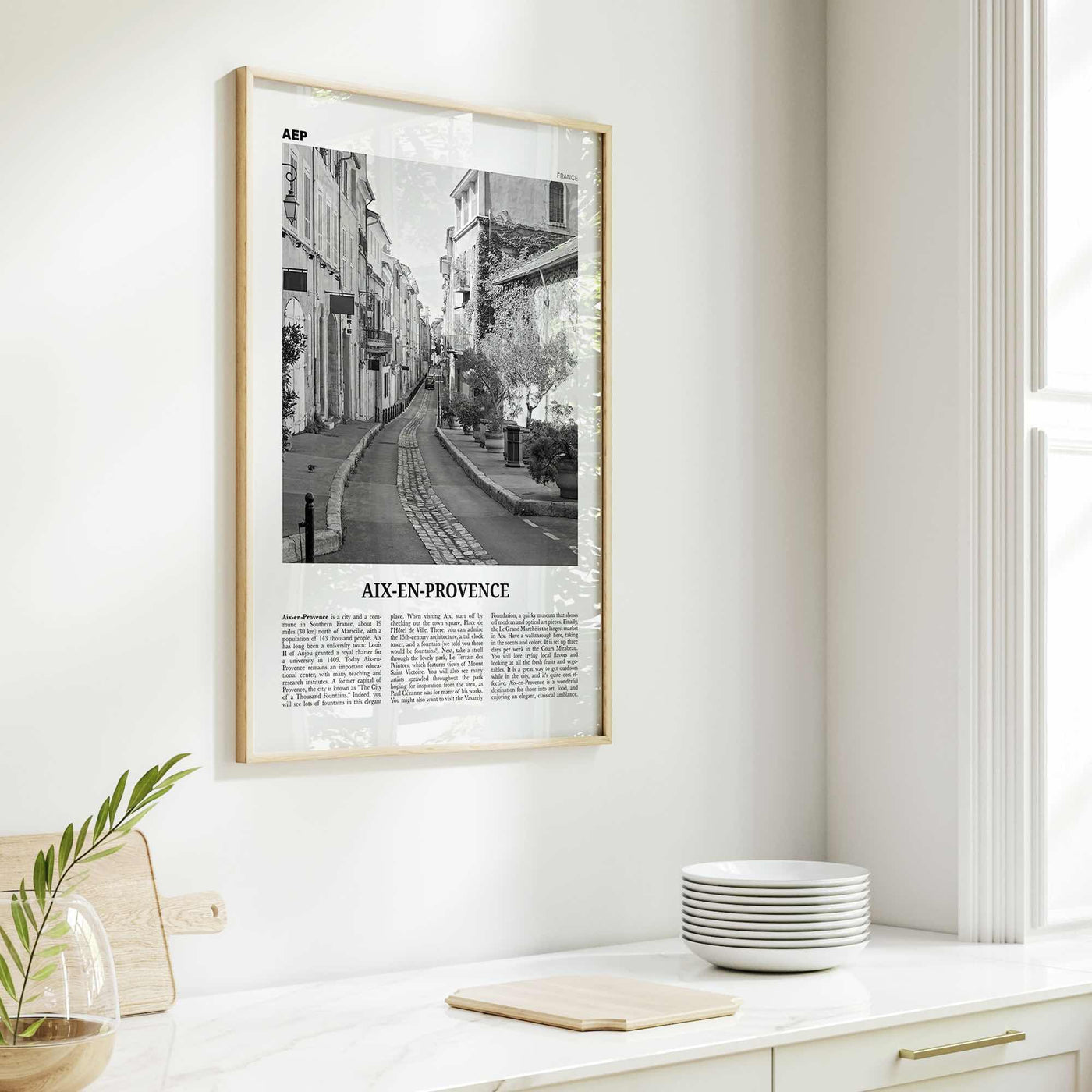 Aix En Provence Print Black and White No 2, Aix-en-Provence Wall Art, Aix-en-Provence Poster, Aix-en-Provence Photo, France, Côte d'Azur