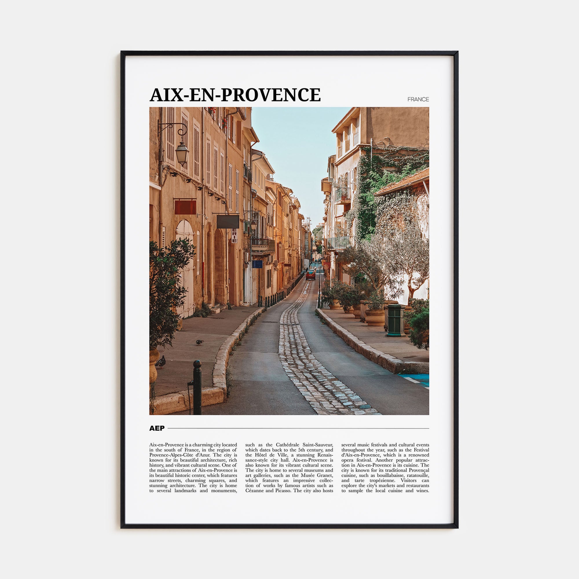 Aix-en-Provence Travel Color Poster