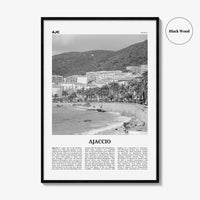 Ajaccio Print Black and White, Ajaccio Wall Art, Ajaccio Poster, Ajaccio Photo, Ajaccio Wall Décor, Ajaccio Map, France
