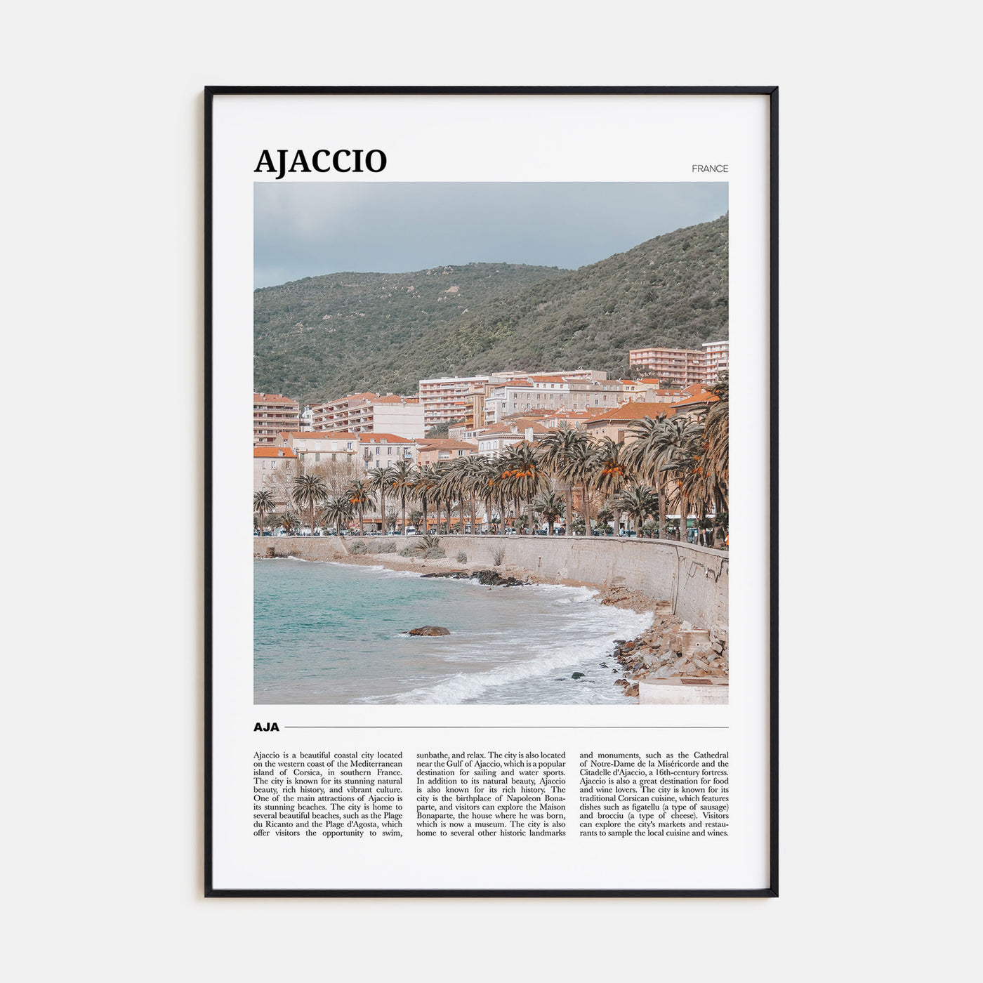 Ajaccio Travel Color Poster