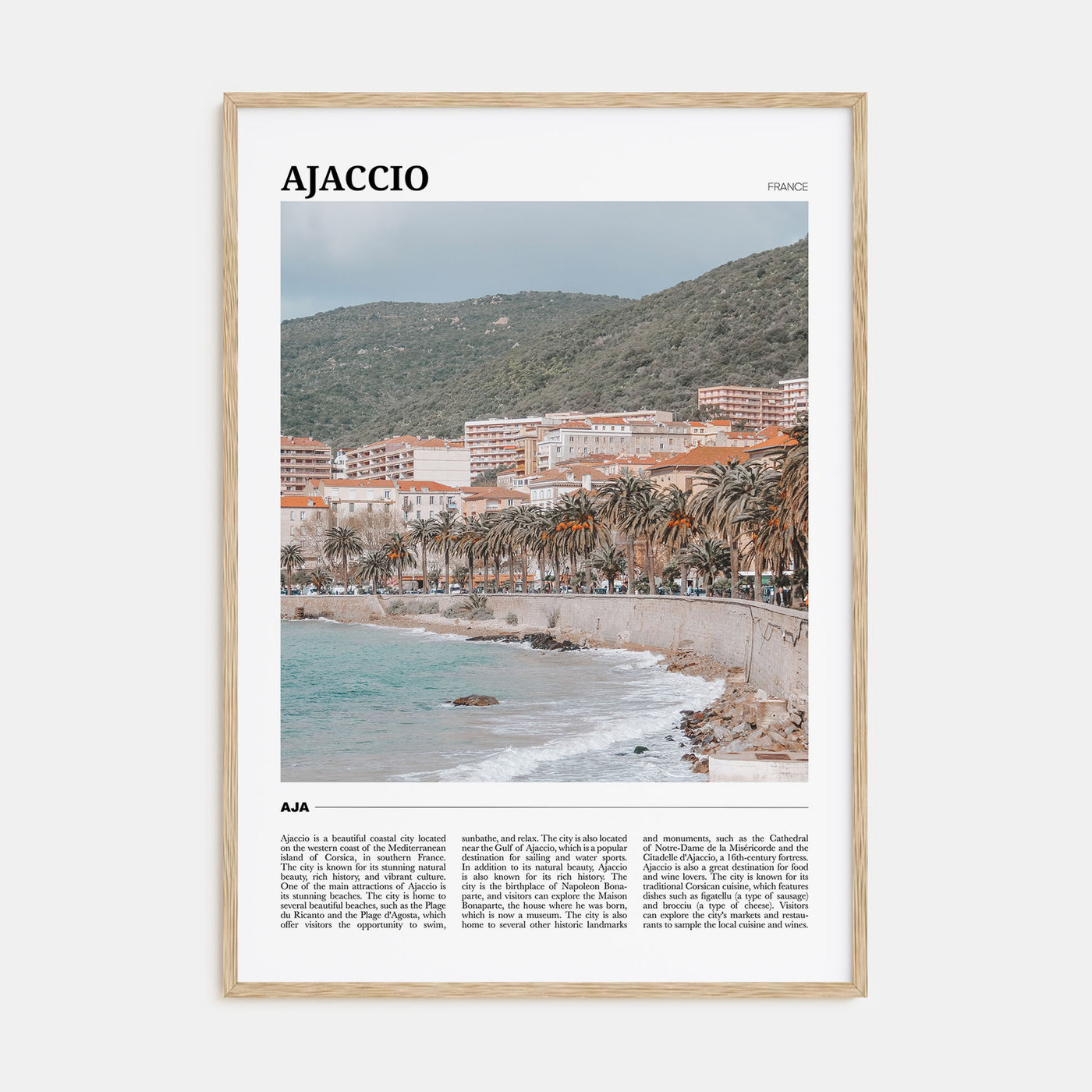 Ajaccio Travel Color Poster