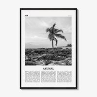 Akumal Print Black and White, Akumal Wall Art, Akumal Poster, Akumal Photo, Akumal Map, Akumal Wall Decor, Mexico