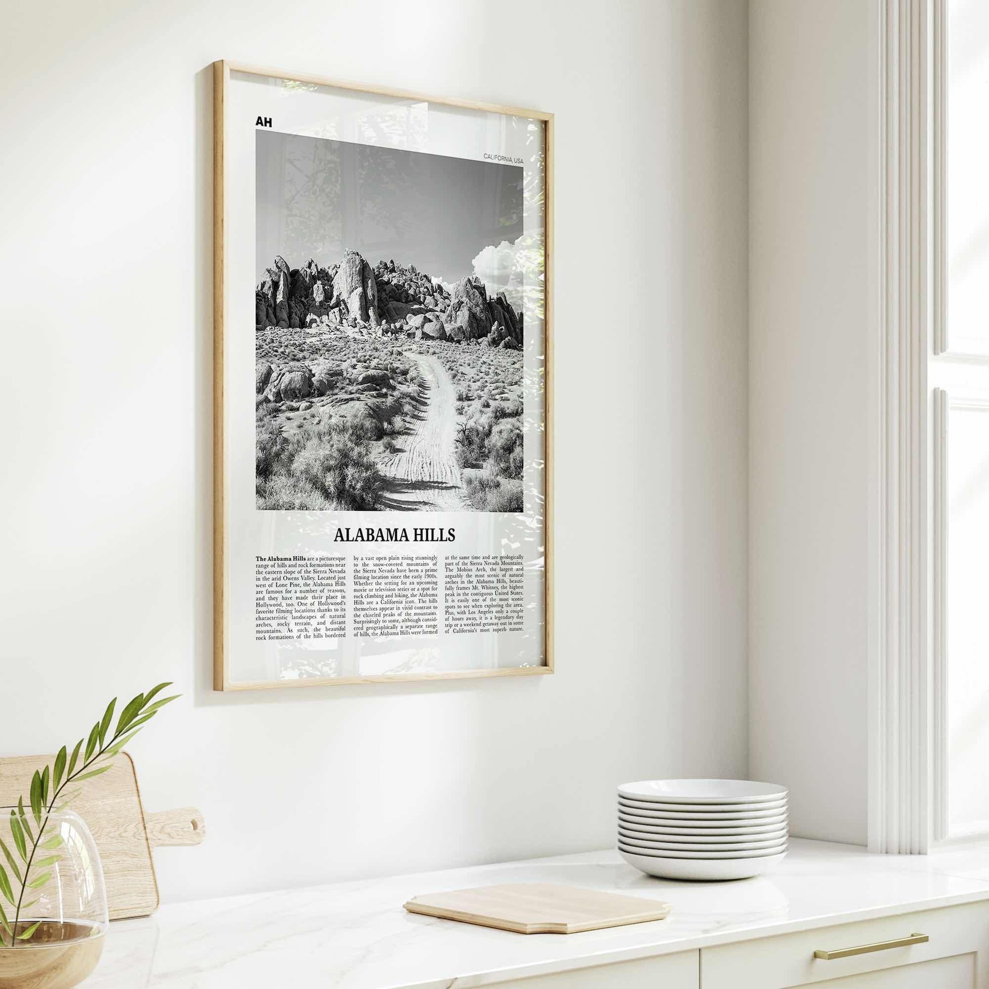 Alabama Hills Print Black and White, Alabama Hills Wall Art, Alabama Hills Poster, Alabama Hills Photo, Alabama Hills Wall Décor, California