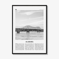 Alabama Print Black and White No 2, Alabama Wall Art, Alabama Poster, Alabama Photo, Alabama Wall Decor, USA, United States, North America