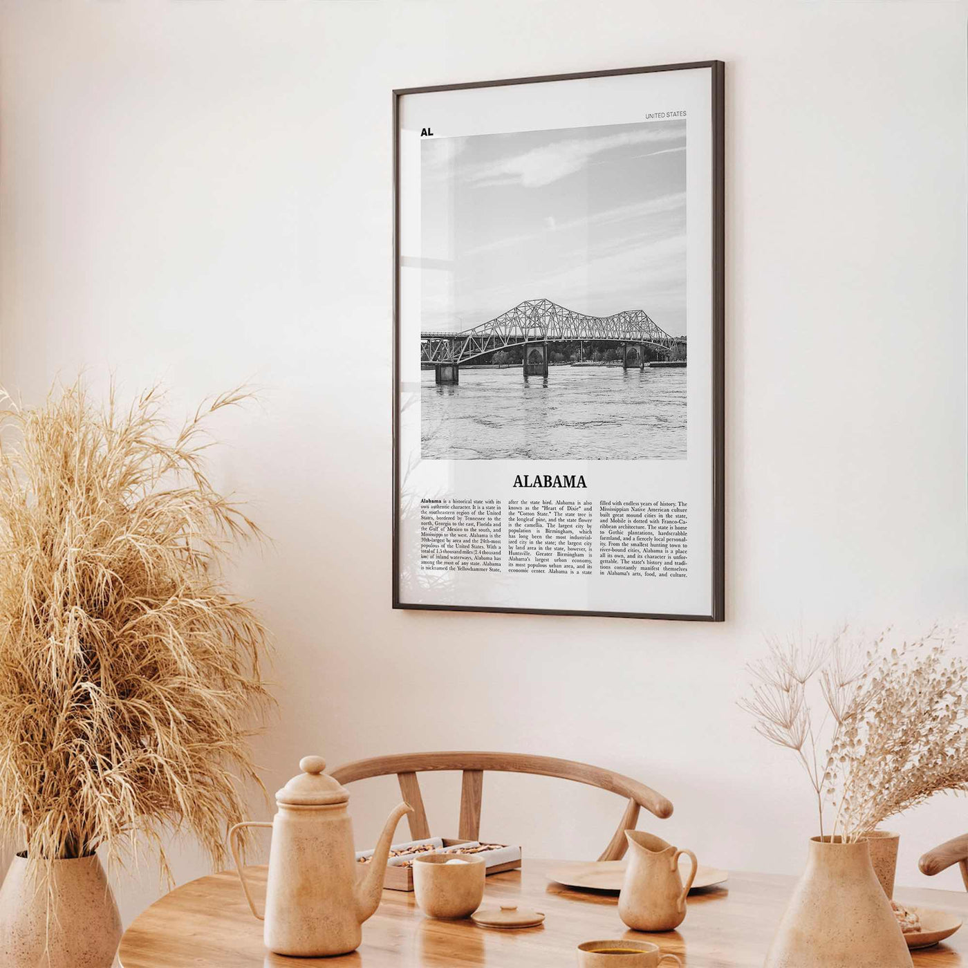 Alabama Print Black and White No 2, Alabama Wall Art, Alabama Poster, Alabama Photo, Alabama Wall Decor, USA, United States, North America