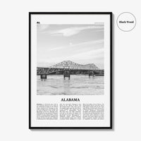 Alabama Print Black and White No 2, Alabama Wall Art, Alabama Poster, Alabama Photo, Alabama Wall Decor, USA, United States, North America