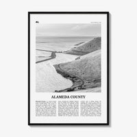 Alameda County Print Black and White, Alameda County Wall Art, Alameda County Poster, Alameda County Photo, Alameda Wall Décor, Alameda Map