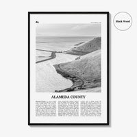 Alameda County Print Black and White, Alameda County Wall Art, Alameda County Poster, Alameda County Photo, Alameda Wall Décor, Alameda Map