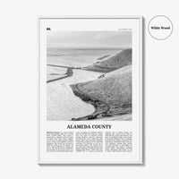 Alameda County Print Black and White, Alameda County Wall Art, Alameda County Poster, Alameda County Photo, Alameda Wall Décor, Alameda Map