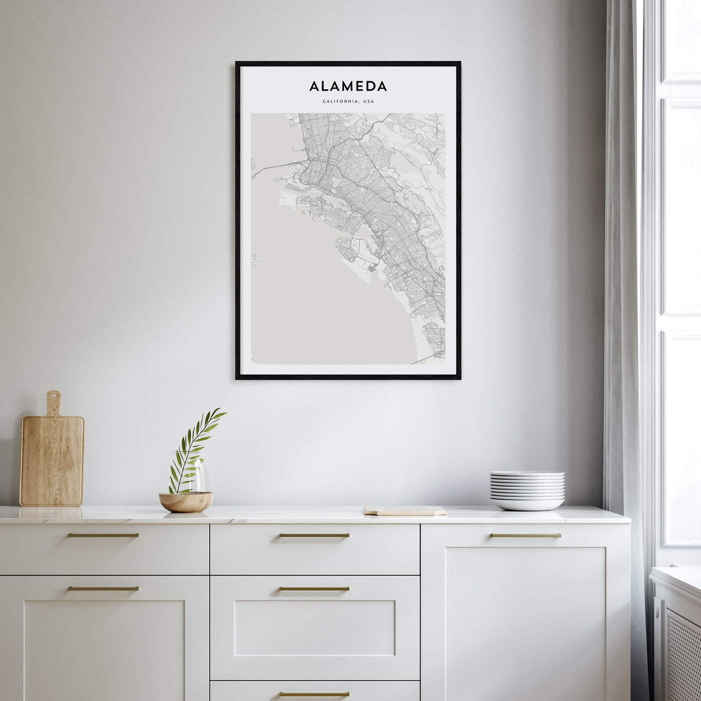 Alameda Map Portrait Poster