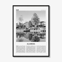 Alameda Print Black and White, Alameda Wall Art, Alameda Poster, Alameda Photo, Alameda Wall Décor, California, USA, United States