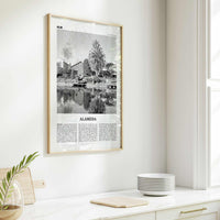 Alameda Print Black and White, Alameda Wall Art, Alameda Poster, Alameda Photo, Alameda Wall Décor, California, USA, United States