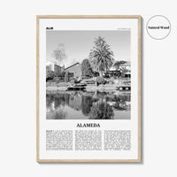 Alameda Print Black and White, Alameda Wall Art, Alameda Poster, Alameda Photo, Alameda Wall Décor, California, USA, United States