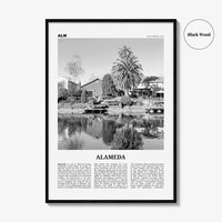 Alameda Print Black and White, Alameda Wall Art, Alameda Poster, Alameda Photo, Alameda Wall Décor, California, USA, United States