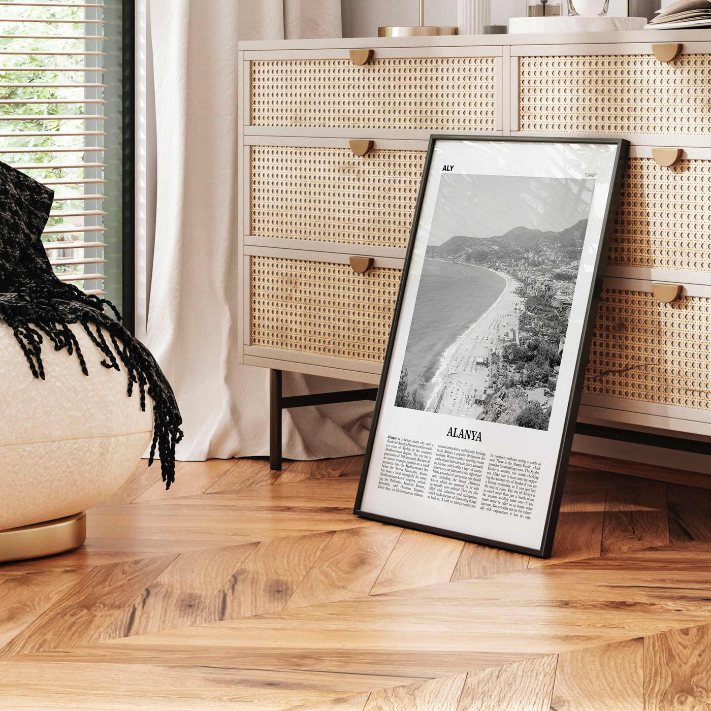 Alanya Print Black and White, Alanya Wall Art, Alanya Poster, Alanya Photo, Alanya Wall Décor, Turkey, Europe, Alaiye, Türkiye, Turkish