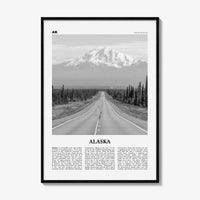Alaska Print Black and White No 1, Alaska Wall Art, Alaska Poster, Alaska Photo, Alaska Wall Decor, USA, United States, North America