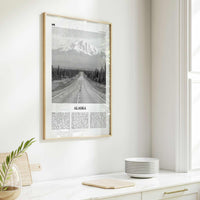 Alaska Print Black and White No 1, Alaska Wall Art, Alaska Poster, Alaska Photo, Alaska Wall Decor, USA, United States, North America