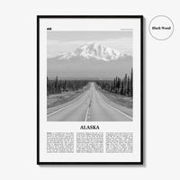 Alaska Print Black and White No 1, Alaska Wall Art, Alaska Poster, Alaska Photo, Alaska Wall Decor, USA, United States, North America