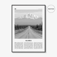 Alaska Print Black and White No 1, Alaska Wall Art, Alaska Poster, Alaska Photo, Alaska Wall Decor, USA, United States, North America