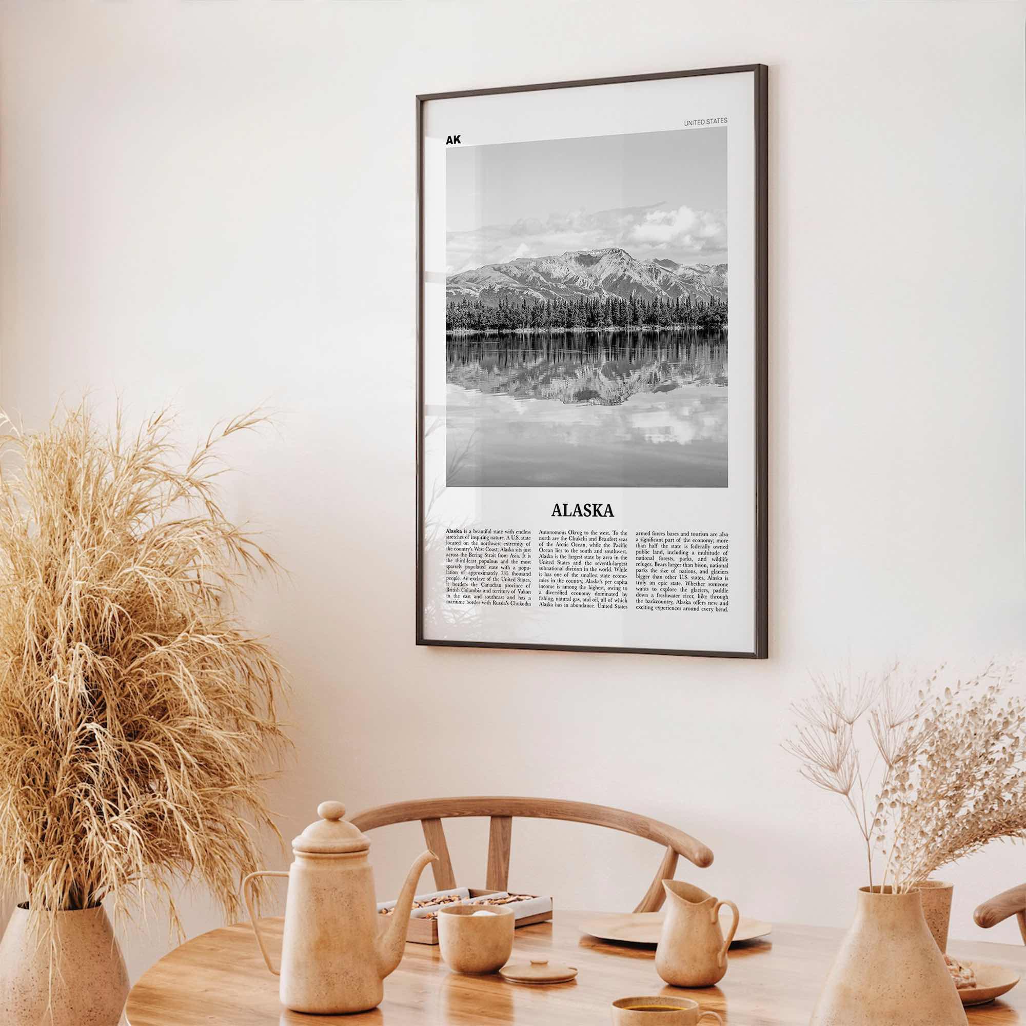 Alaska Print Black and White No 2, Alaska Wall Art, Alaska Poster, Alaska Photo, Alaska Wall Decor, USA, United States, North America