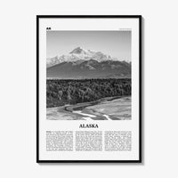 Alaska Print Black and White No 3, Alaska Wall Art, Alaska Poster, Alaska Photo, Alaska Wall Décor, Alaska Map, United States