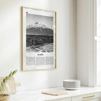 Alaska Print Black and White No 3, Alaska Wall Art, Alaska Poster, Alaska Photo, Alaska Wall Décor, Alaska Map, United States