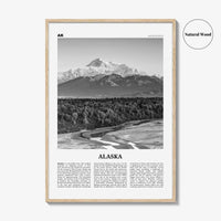 Alaska Print Black and White No 3, Alaska Wall Art, Alaska Poster, Alaska Photo, Alaska Wall Décor, Alaska Map, United States