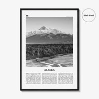 Alaska Print Black and White No 3, Alaska Wall Art, Alaska Poster, Alaska Photo, Alaska Wall Décor, Alaska Map, United States