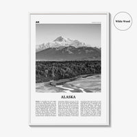 Alaska Print Black and White No 3, Alaska Wall Art, Alaska Poster, Alaska Photo, Alaska Wall Décor, Alaska Map, United States