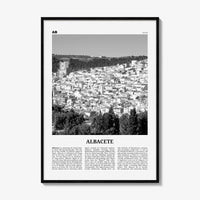 Albacete Print Black and White, Albacete Wall Art, Albacete Poster, Albacete Photo, Albacete Wall Décor, Albacete Map,