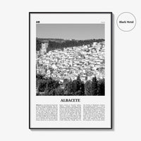 Albacete Print Black and White, Albacete Wall Art, Albacete Poster, Albacete Photo, Albacete Wall Décor, Albacete Map,