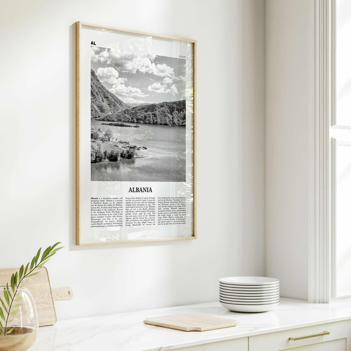 Albania Print Black and White No 1, Albania Wall Art, Albania Poster, Albania Photo, Albania Wall Decor, Country Art Print