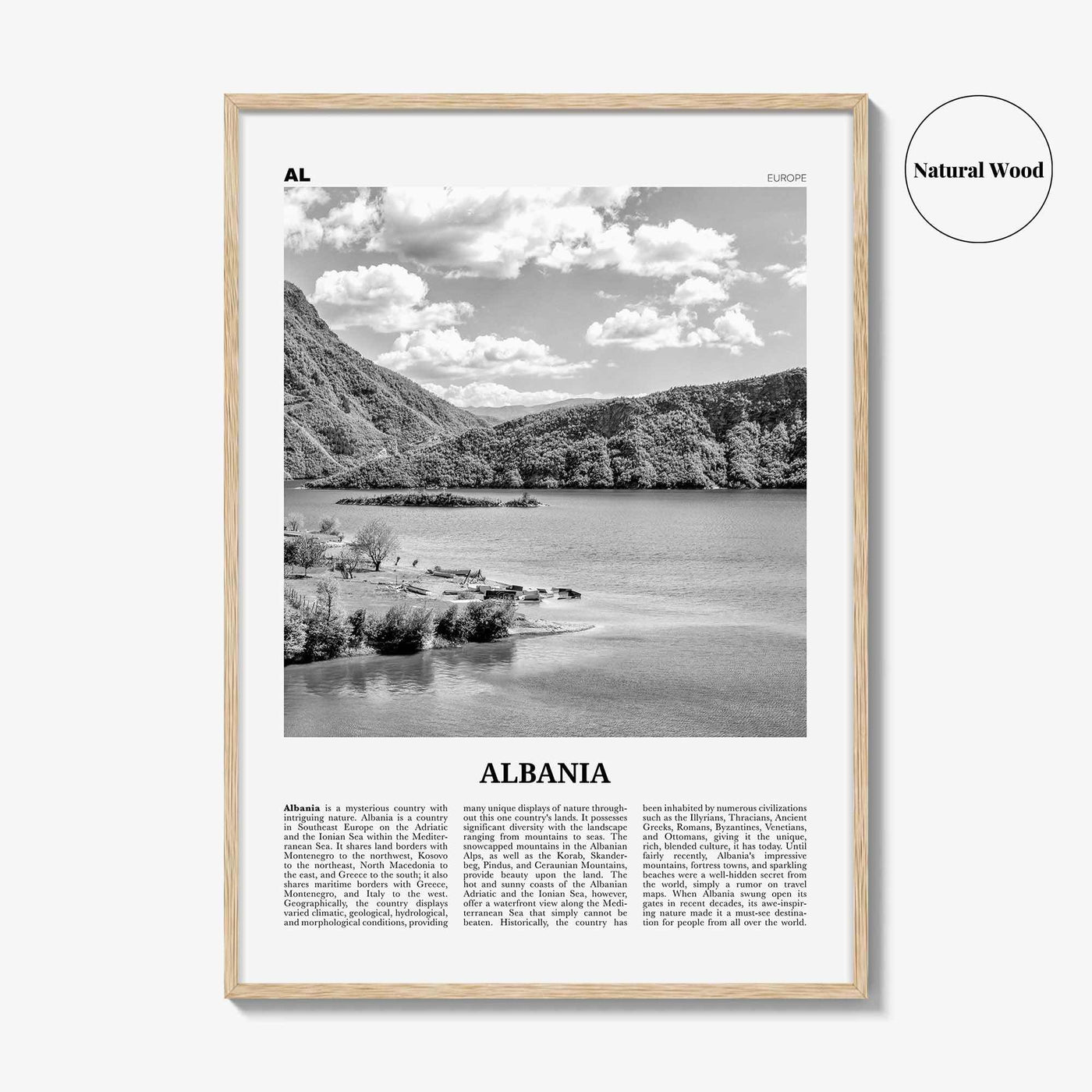 Albania Print Black and White No 1, Albania Wall Art, Albania Poster, Albania Photo, Albania Wall Decor, Country Art Print