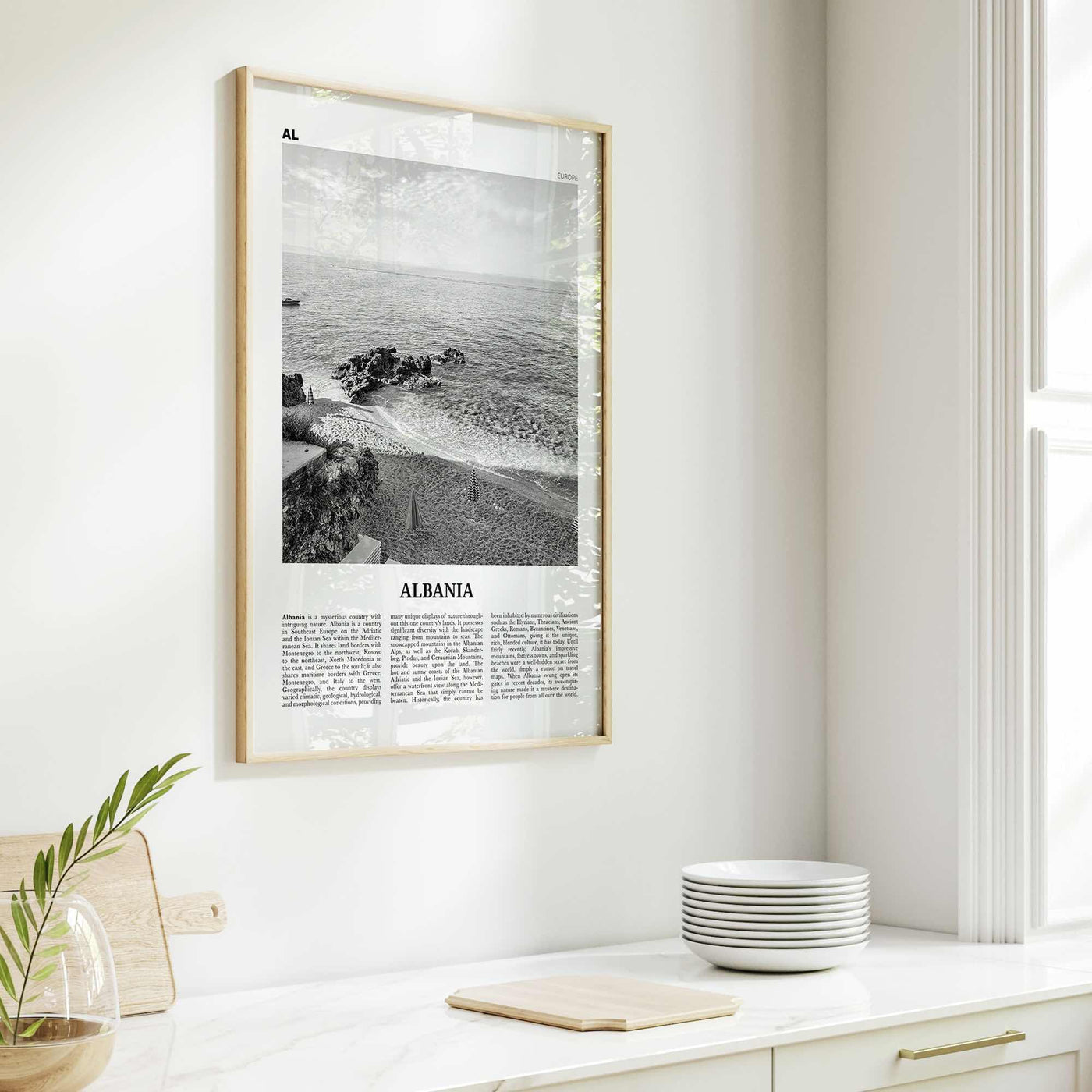 Albania Print Black and White No 2, Albania Wall Art, Albania Poster, Albania Photo, Albania Wall Decor, Country Art Print