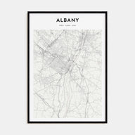 Albany, New York Map Portrait Poster