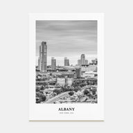 Albany, New York Portrait B&W Poster