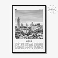 Albany Print Black and White New York, Albany Wall Art, Albany Poster, Albany Photo, Albany Wall Décor, New York, USA, United States