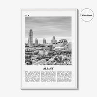 Albany Print Black and White New York, Albany Wall Art, Albany Poster, Albany Photo, Albany Wall Décor, New York, USA, United States