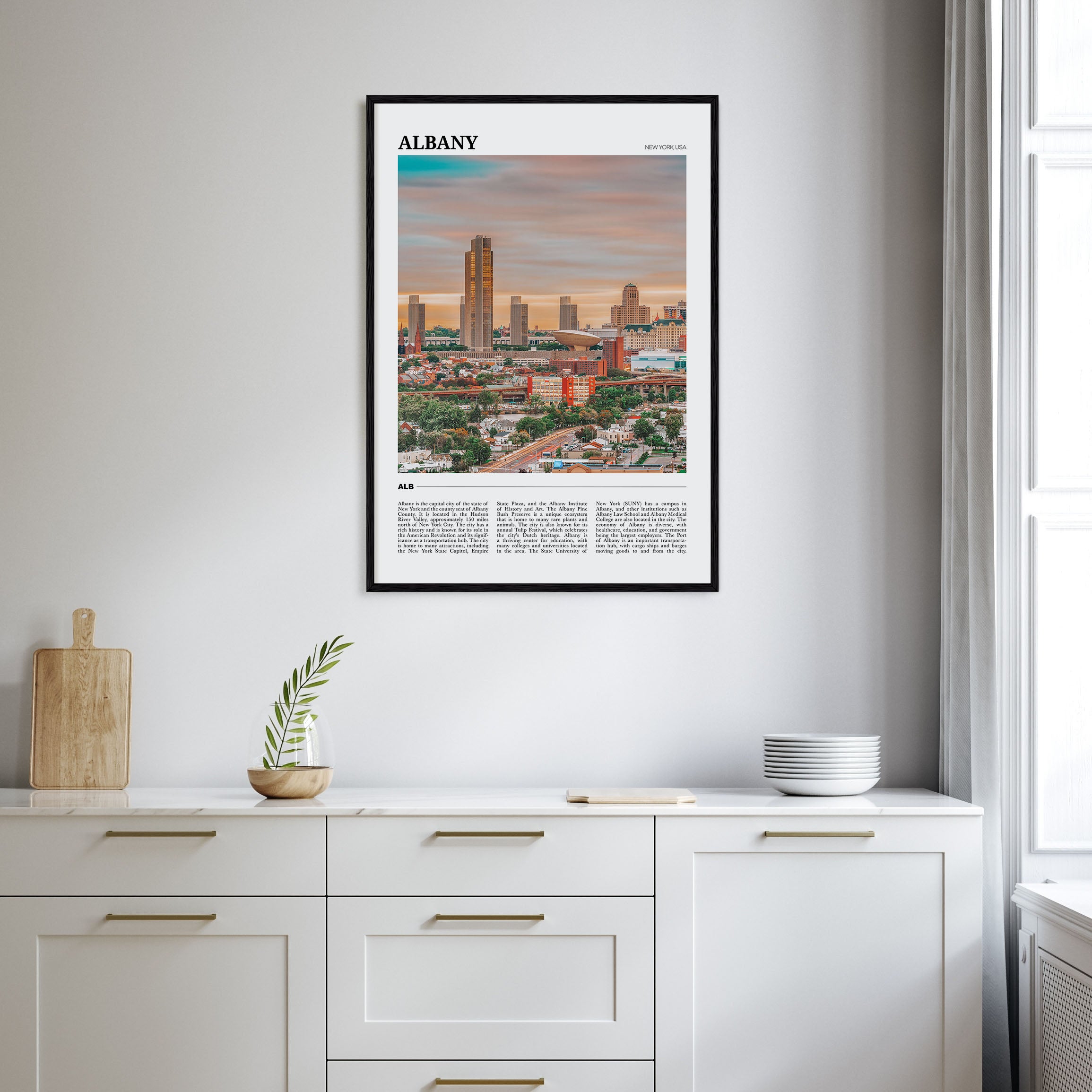 Albany, New York Travel Color Poster