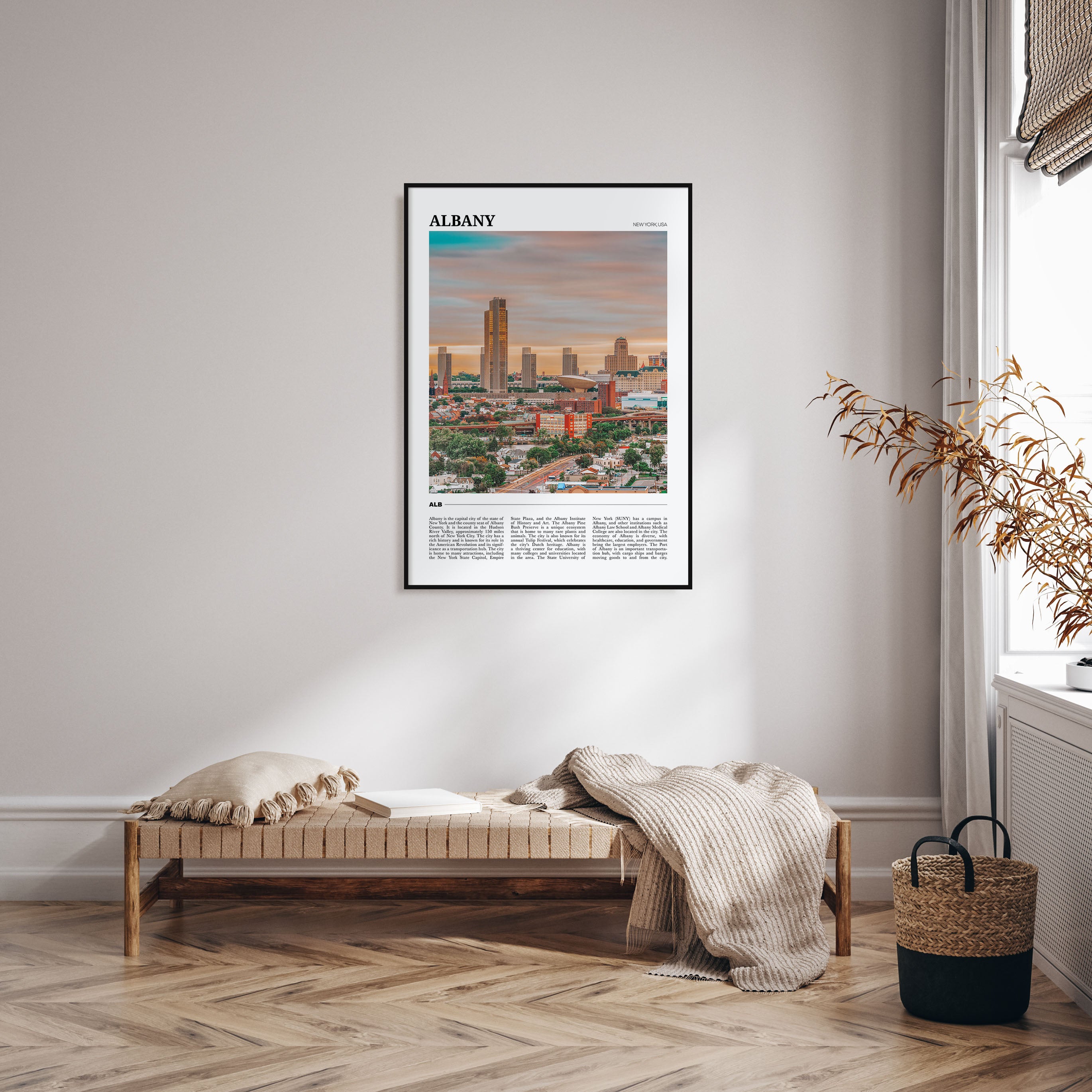 Albany, New York Travel Color Poster