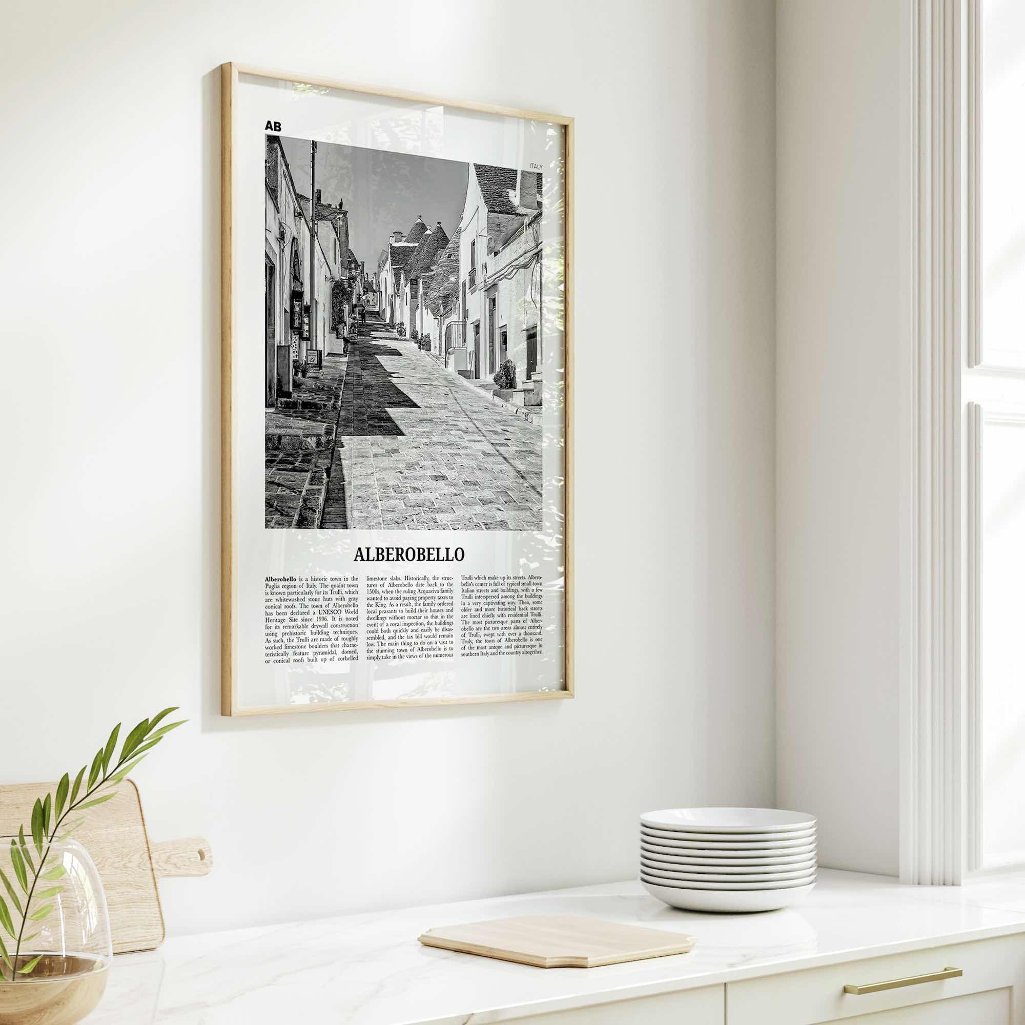 Alberobello Print Black and White, Alberobello Wall Art, Alberobello Poster, Alberobello Photo, Alberobello Wall Décor, Alberobello Map