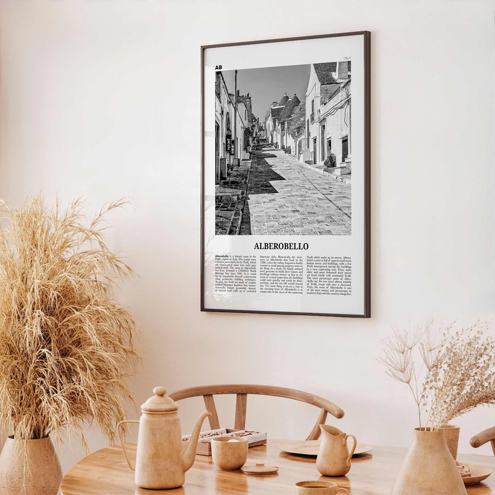 Alberobello Print Black and White, Alberobello Wall Art, Alberobello Poster, Alberobello Photo, Alberobello Wall Décor, Alberobello Map